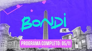 ▶️ PROGRAMACIÓN COMPLETA 0511  BONDI LIVE [upl. by Akimot38]