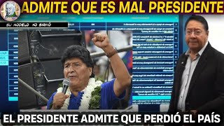 LUIS ARCE SE PONE HONESTO CON EL PAÍS PERDIERON LA PLATA DE LA GENTE Alele en Bolivia [upl. by Mariette]