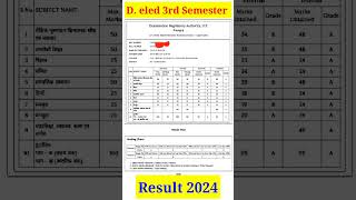 D Eled result 3rd Semester 2024 result reels deled [upl. by Halonna997]