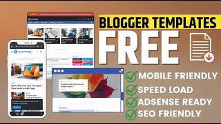 Premium Blogger Template For Free  Best Free Responsive Blogger Templates of 2024 [upl. by Rancell]