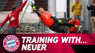 Training with Manuel Neuer  FC Bayern [upl. by Eatnuhs]