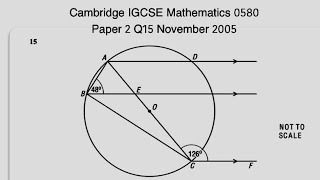 Cambridge IGCSE Mathematics 0580 Paper 2 Q15 November 2005  Geometry Problem [upl. by Ben]