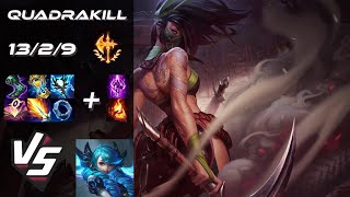 MID Akali vs Gwen QUADRAKILL  EU Grandmaster Patch 1419 [upl. by Harald]