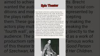 Epic Theater by Bertolt Brecht shorts literature englishliterature epictheater ugcnetenglish [upl. by Basilio591]