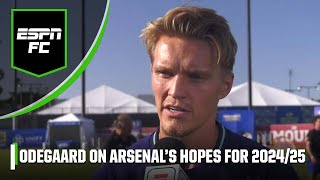 Martin Odegaard EXCLUSIVE Arsenal closing the gap on Man City Kai Havertz amp more  ESPN FC [upl. by Ellebyam314]