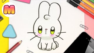 COMO DIBUJAR UN CONEJO KAWAII 💖 Dibujos kawaii fáciles 💖 Aprende a dibujar con Jape [upl. by Ahtibat608]