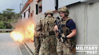 US Army Green Berets and Reconnaissance Marines Conduct platoonsize raids in Japan [upl. by Kronfeld]