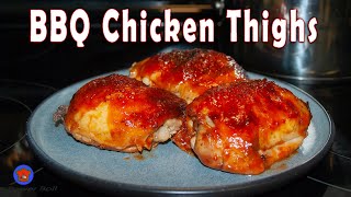 Oven BBQ Chicken Thighs  FALL OFF THE BONE [upl. by Kellene]