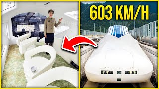 500kph Chuo Shinkansen Japanese maglev passing metres away [upl. by Sucam707]