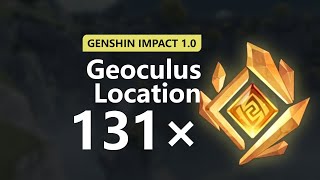 All 131 Geoculus Location in Liyue  Genshin Impact 44 UPDATED BETTER amp FASTER [upl. by Kciredorb387]