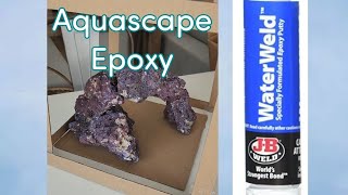 Aquascape Epoxy JB Waterweld and caribsea live rock Nano reef build ep7 [upl. by Aiza603]