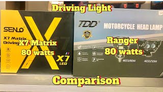 TDD night ranger and Senlo X7 Matrix driving light Comparison and Testing [upl. by Eenalem]