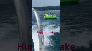 higgins lakelife onaboat tubing michiganoutdoors watersport lake boating boatlife [upl. by Ocker]