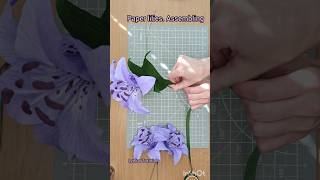 Assembling crepe paper lilies diy tutorial papercraft flower handmade craft artandcraft lily [upl. by Danit]