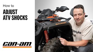 How to adjust the shocks on your ATV  CanAm [upl. by Leotie]