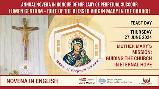 Feast Day Novena to Our Mother of Perpetual Succour  2024  English 800 AM [upl. by Coffin]