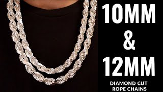 10MM amp 12MM Rope Chain  Luke Zion Jewelry [upl. by Lindner85]