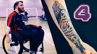 Paraplegic Wheelchair Rugby Players First Tattoo To Honour Amazing Journey  Tattoo Fixers [upl. by Foy]