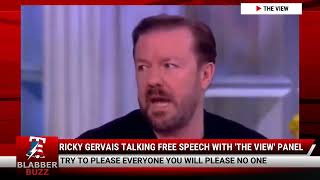 Ricky Gervais Talking Free Speech With The View Panel [upl. by Strephon498]