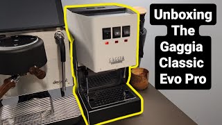 Gaggia Classic Unbox  First Look First Pull [upl. by Inaluahek]