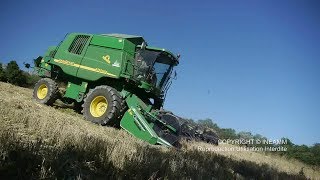 John Deere 9560 WTS hillmaster 2 champ tres pentu MOISSON DE LEXTREME 24 HD [upl. by Aowda432]