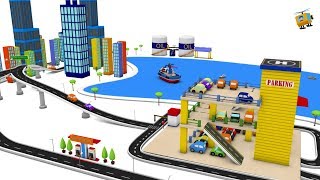 Car cartoon  Cars for kids  City Parking for children  Cartoon Cars  Toy Factory [upl. by Christoforo246]