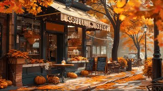 Elegant Autumn Jazz in Coffee Shop Ambience ☕️ Smooth Jazz Music 🍂 Autumn Chill [upl. by Romaine]