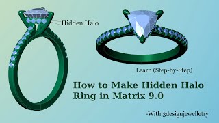 🔷How to make Hidden Halo Ring in Matrix 9 🔷 Matrix 9  Rhino 3D  Tutorial [upl. by Aillil]