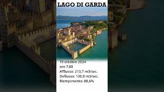 Lago di Garda livelli idrometrici 19 ottobre 2024 ore 7 short [upl. by Butterfield]