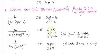 Condizioni di esistenza delle frazioni algebriche [upl. by Chambers209]