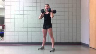 Dumbbell Thruster Demo  CrossFit [upl. by Terag318]