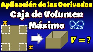 10 Obtener el Volumen Máximo de la caja Máximos y mínimos aplicación de las derivadas [upl. by Proud]