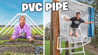 We Built PVC Pipe Survival Shelters [upl. by Watkins825]