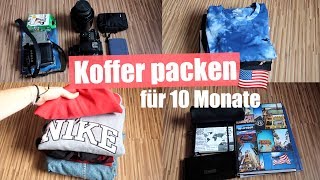 KOFFER PACKEN für 1 JAHR  AUSLANDSJAHR USA 201819 [upl. by Mcquoid]