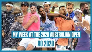 My Week at the 2020 Australian Open  Match Footage amp Exploring Melbourne Park [upl. by Ahsinauj]