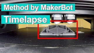 ALL NEW Method by MakerBot 3D Printing Timelapse [upl. by Nylirehs101]