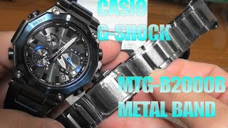 カシオ GSHOCK MTGB2000B 純正METAL BAND取付 [upl. by Vories299]