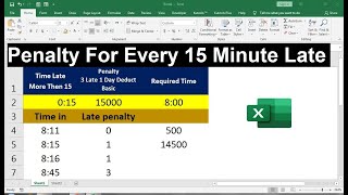 Late coming Format in Excel [upl. by Ocnarf756]