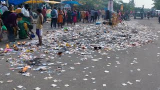 Before Girivalam amp After Girivalam Tiruvannamalai  Avoid Plastics  Awareness Video Tiruvannamalai [upl. by Ayahc]