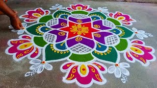 7×4 beautiful rangoli simple design 🙏🙏🙏👍👍❤️🌹🌹 [upl. by Anippesuig]