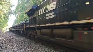 Rock train heading towards Asheville North Carolina train flood recovery NorfolkSouthern [upl. by Schmeltzer501]