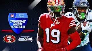 NFL Live Stream 49ers vs Seahawks TNF Best Bets 🏈  Driving The Line [upl. by Lilithe]