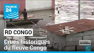 RD Congo  crues historiques du fleuve Congo • FRANCE 24 [upl. by Jenny498]