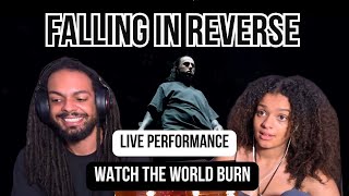 SIBLINGS REACT Falling in Reverse live Watch the world Burn The Popular Monstour reaction [upl. by Dee]