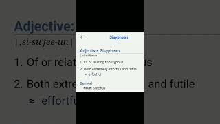 Sisyphean word meaning wordmeaning [upl. by Drawe]