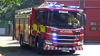 Daventry Pump turnout with blue lights amp sirens  Northamptonshire Fire amp Rescue Service [upl. by Cynthia495]