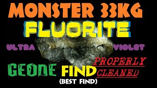 MONSTER UV Fluorite Best Find And How I Properly Cleaned It [upl. by Yrrag]