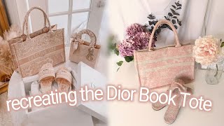 DIY Dior Book Tote Bag  recreating the Dior Book Tote Bag  DIY Book Tote Bag [upl. by Kimberley]