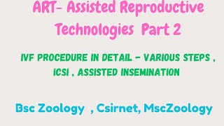 Assisted Reproductive Technology ART Part 2 Handwritten notes bscnotes MscZoology csirnet [upl. by Ahsiakal786]