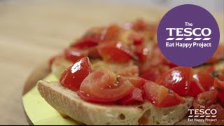 Brilliant bruschetta in 7 minutes  Eat Happy Project recipes for children [upl. by Alakim786]